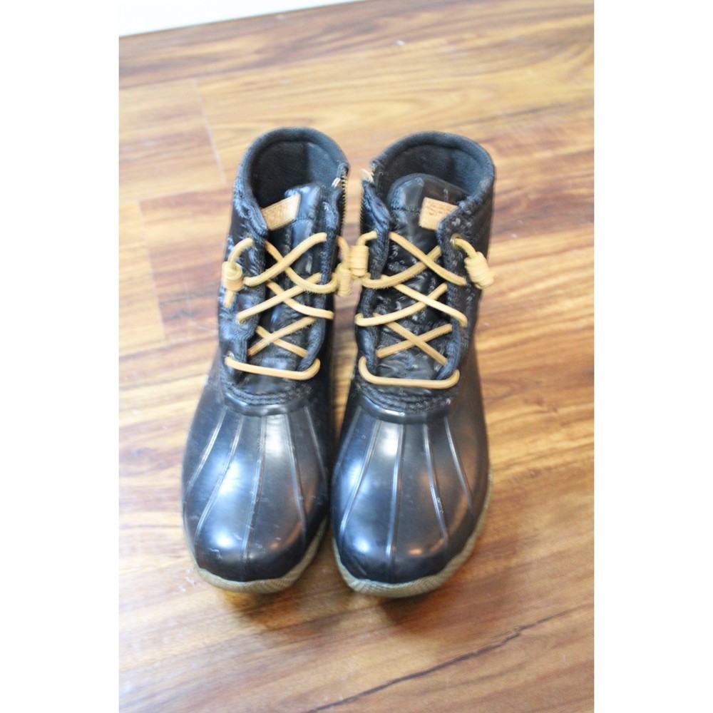 Sperry Women's Black Quilted Duck Boots STS80755 Size 7.5
